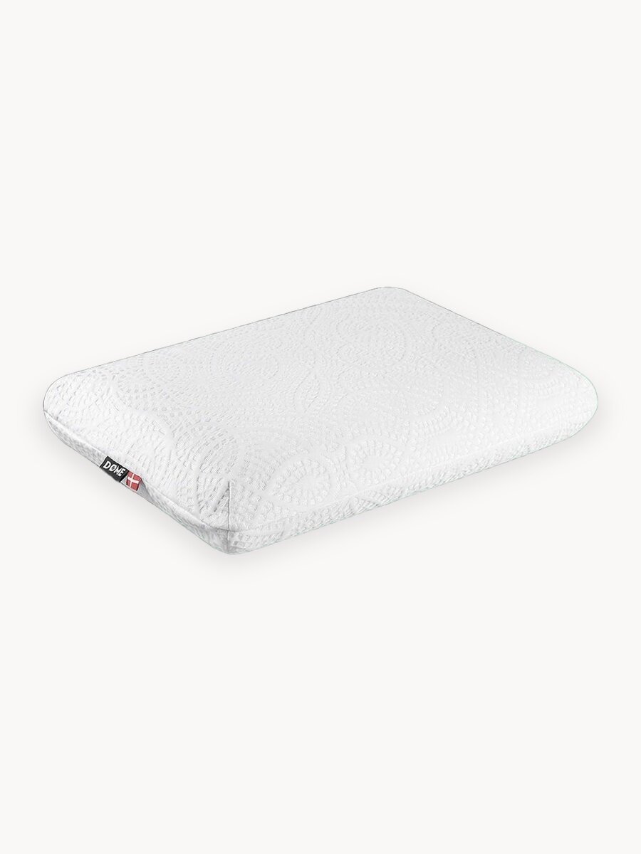 DOME Анатомическая подушка для сна "Родвиг Классик" в чехле на молнии и эффектом памяти, 41x60x12