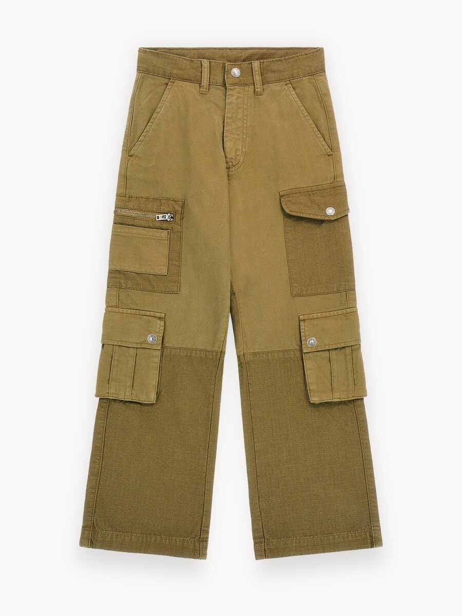 Брюки GUESS, размер 7 лет, оливковый