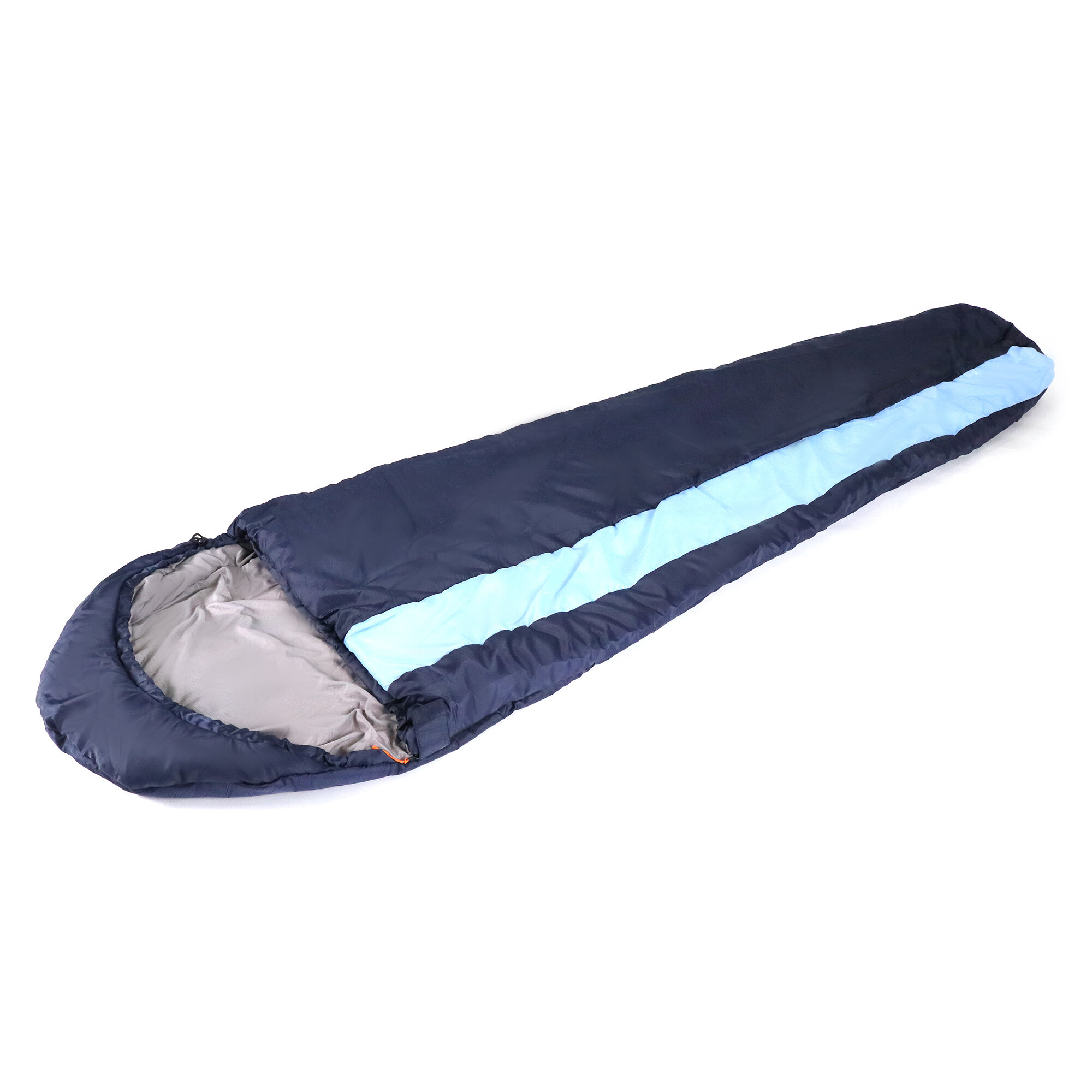 Спальный мешок-кокон следопыт Comfort, 230х80 см, ± 5%, до 0С, 3х слойный, цв. темно-синий