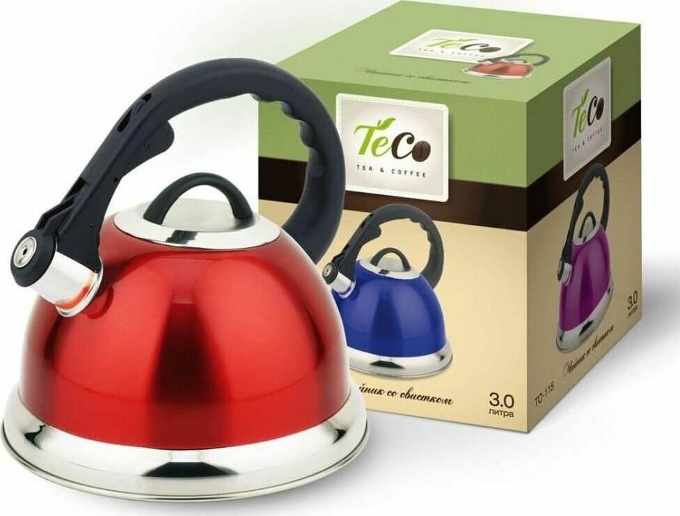 Чайник для плиты TC-115-R 3л красный