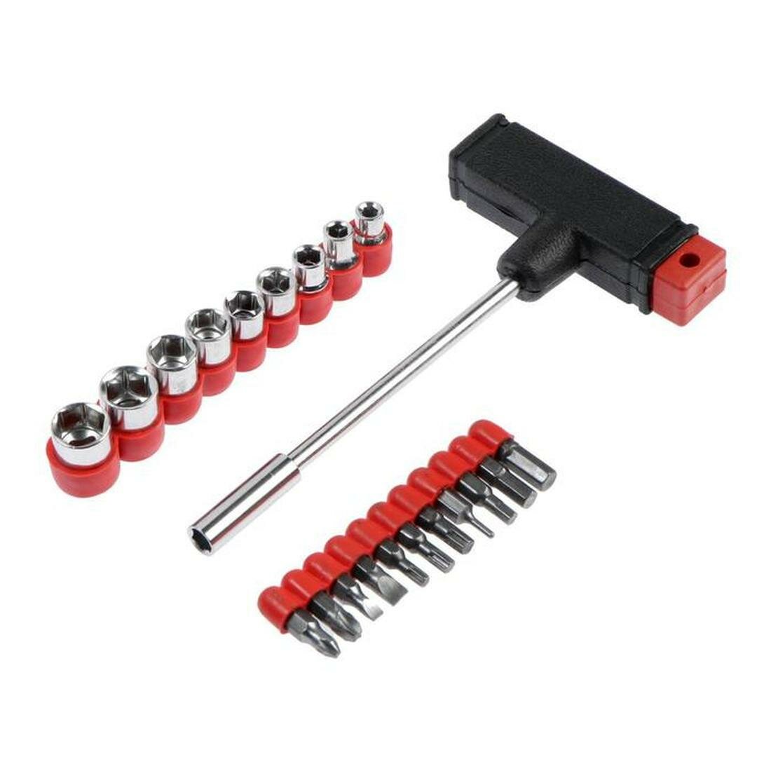 Отвертка с набором бит и головок ЛОМ Т-образный держатель 21 предмет