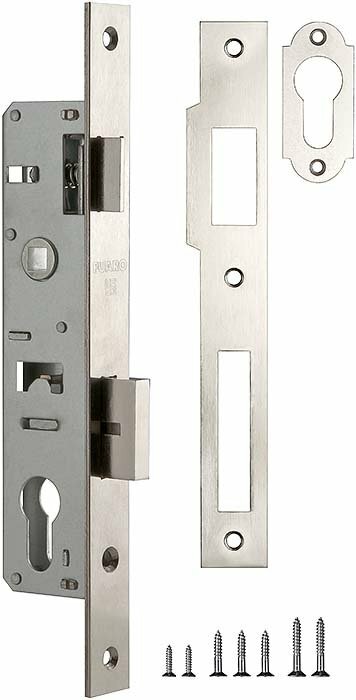 Корпус узкопрофильного замка с защелкой FUARO PROF153-25/85 (153-25/85) CP хром