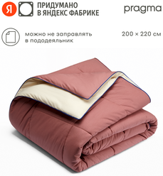Одеяло-комфортер Pragma Pulek Евро миндально-брусничный, евро 200х220 см