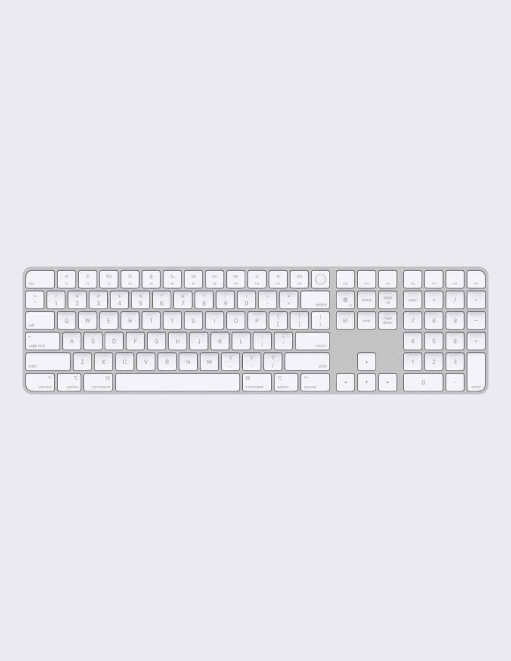 Беспроводная клавиатура Apple Magic Keyboard с Touch ID, MXCK3 (USB-C), White с русской гравировкой
