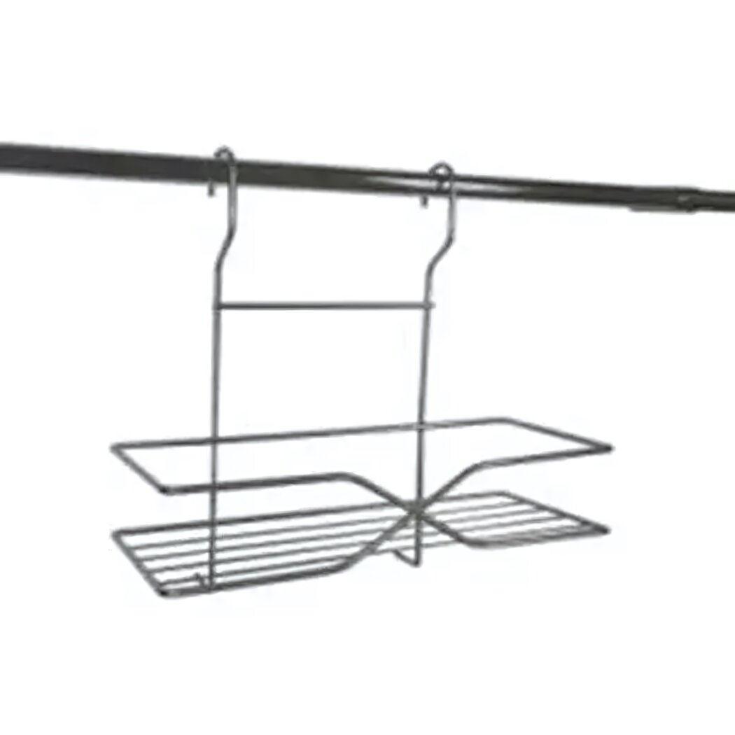 Полка прямоугольная хром/зеркало для рейлинга 1 ярус серия 'Х'