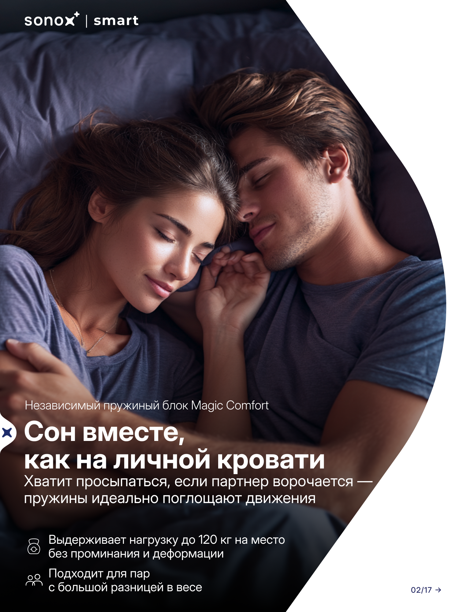 Матрас на кровать ортопедический SONOX Spring Ergo Relax (Вента)160х200 двухсторонний — фото 1