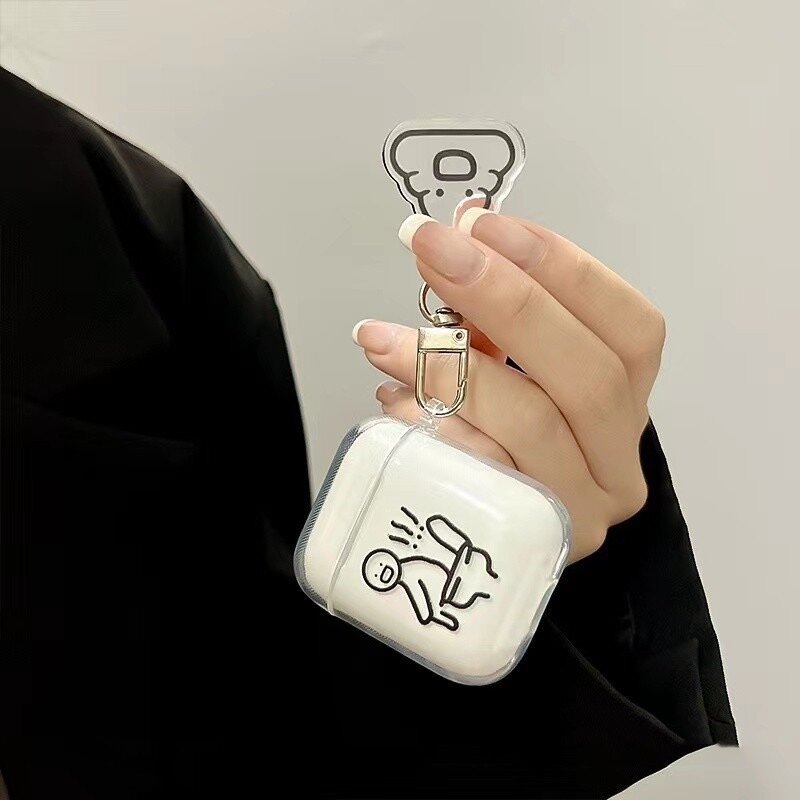 Защитный и декоративный чехол для Apple Airpods 1 и 2, с прикольным рисунком — фото 1