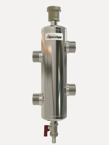 Изображение товара Гидравлический разделитель гидрострелка до 85 кВт, 1 контур, 1 1/4" НР, AISI 304, ПроксиТерм, GS 32-1