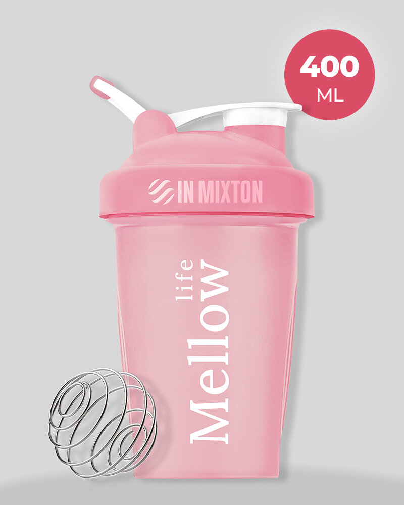 Шейкер для протеина и спортивного питания Mellow Life 400 мл Пудровый