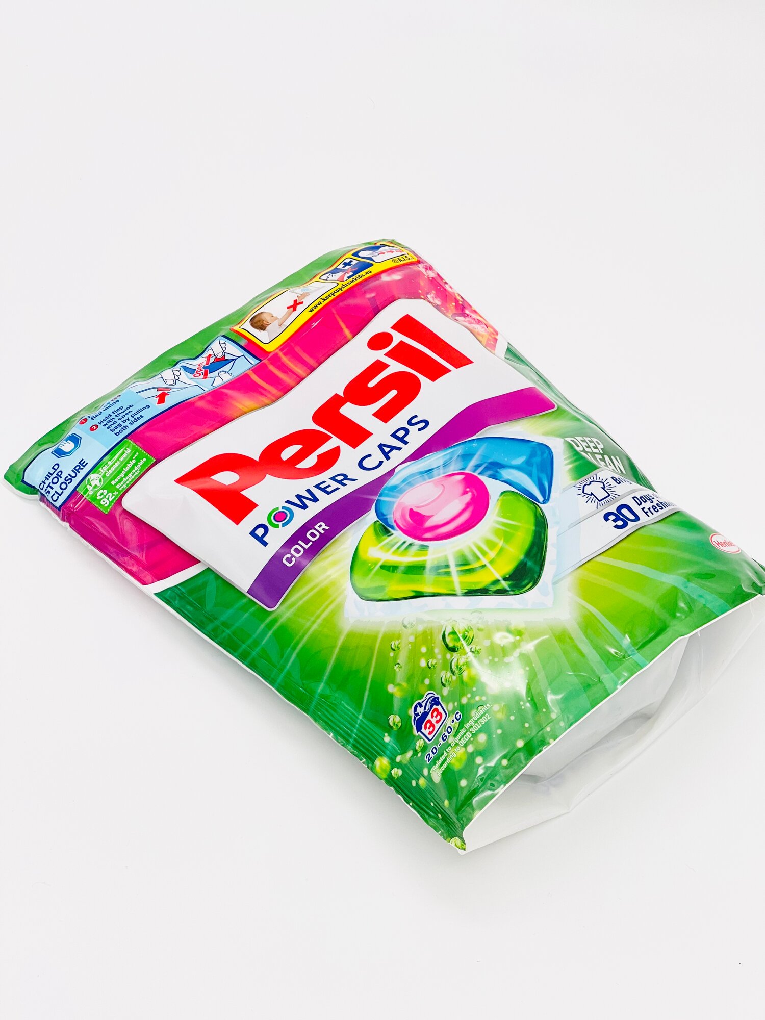 Капсулы для стирки Persil Color, антибактериальные, для цветных тканей, 33шт — фото 1