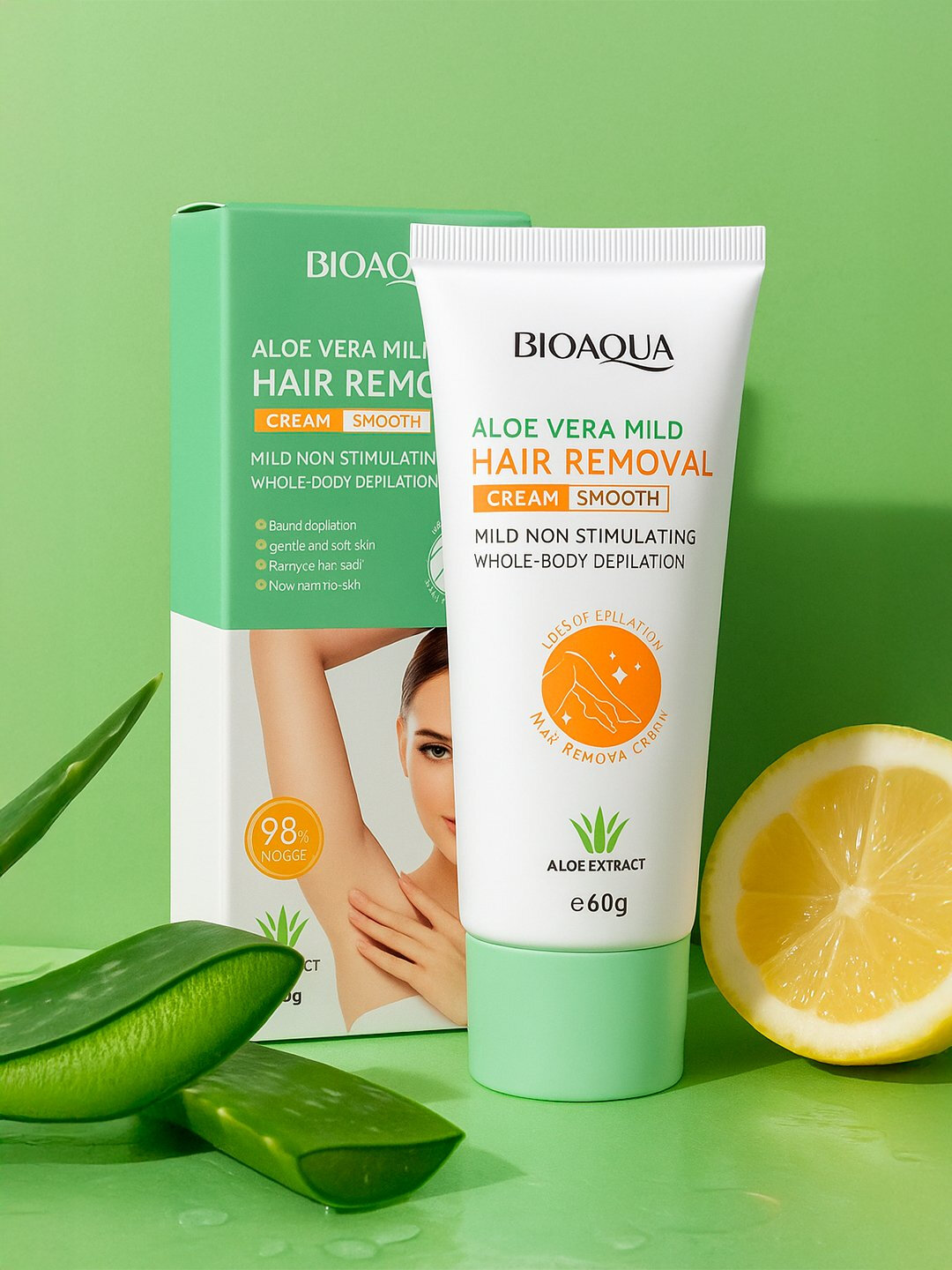 BIOAQUA Aloe Vera Hair Removal Cream — мягкая депиляция с алоэ вера