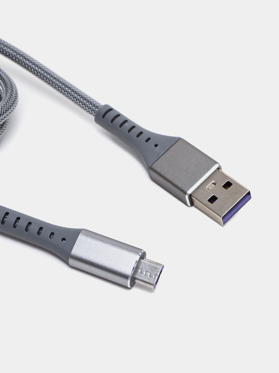 Тросовый кабель USB to Micro, поддержка быстрой зарядки