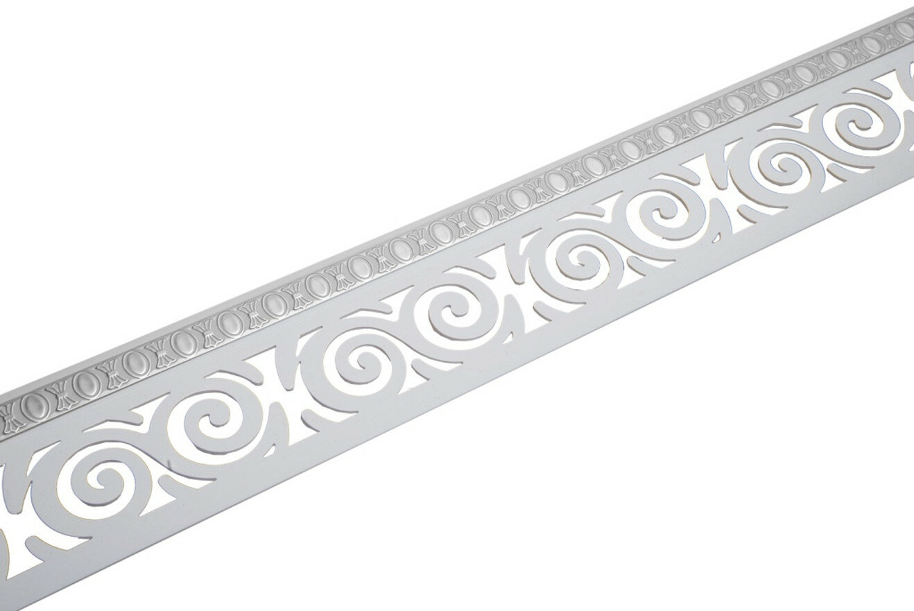 Бленда (70мм) Завиток 4м Белый серебро