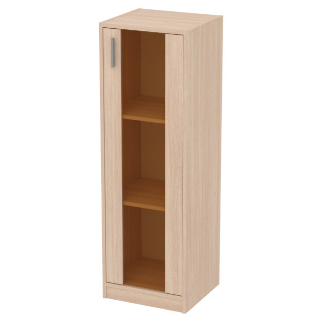 Шкаф Меб-фф Офисный шкаф СБ-61+ДВ-62+С-28М тон. бронза цвет Дуб Молочный 40/37/123 см