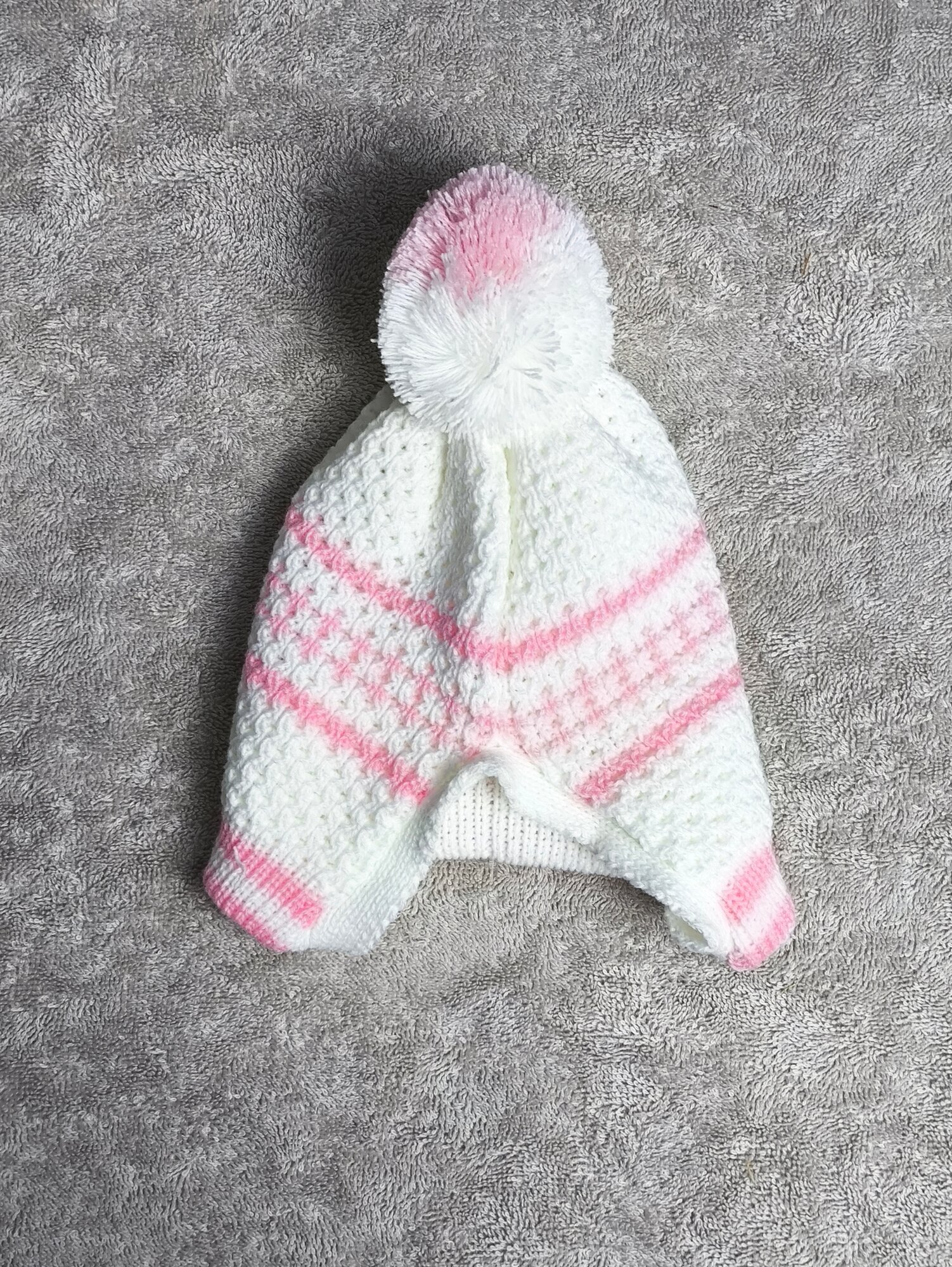 Шапка-ушанка для детей, размер 1, белый — фото 1