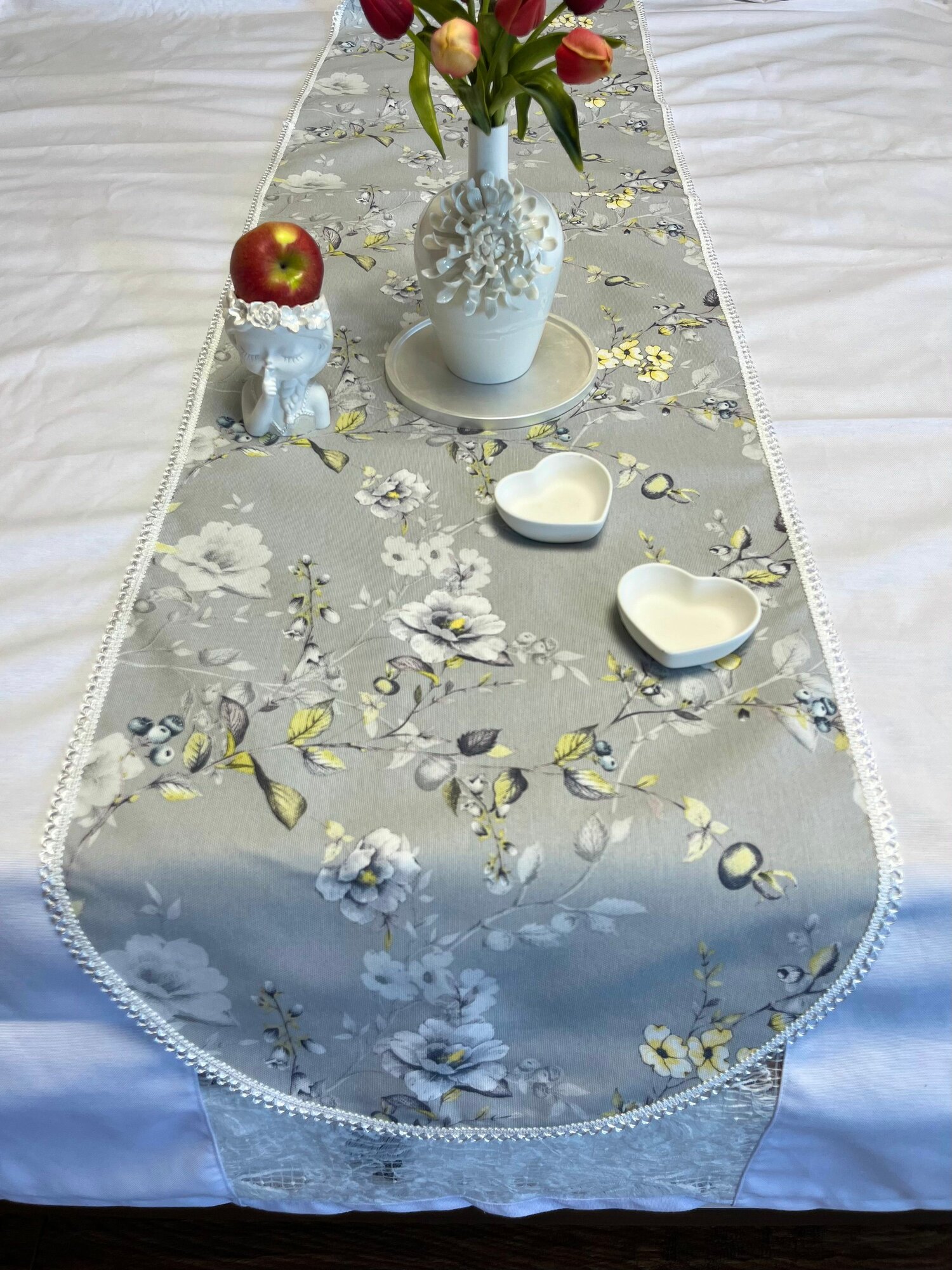 Дорожка для стола 40-180 см Серая