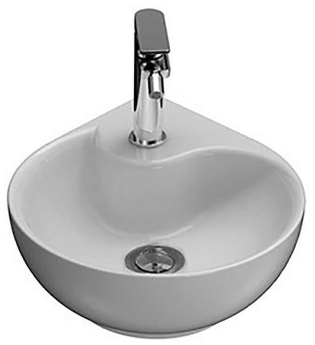 Раковина Ceramica Globo MI013 подвесная фаянсовая угловая 35 см белая глянец