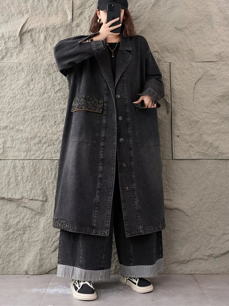 Тренчкот MMJYSLIM, размер 40-46, черный