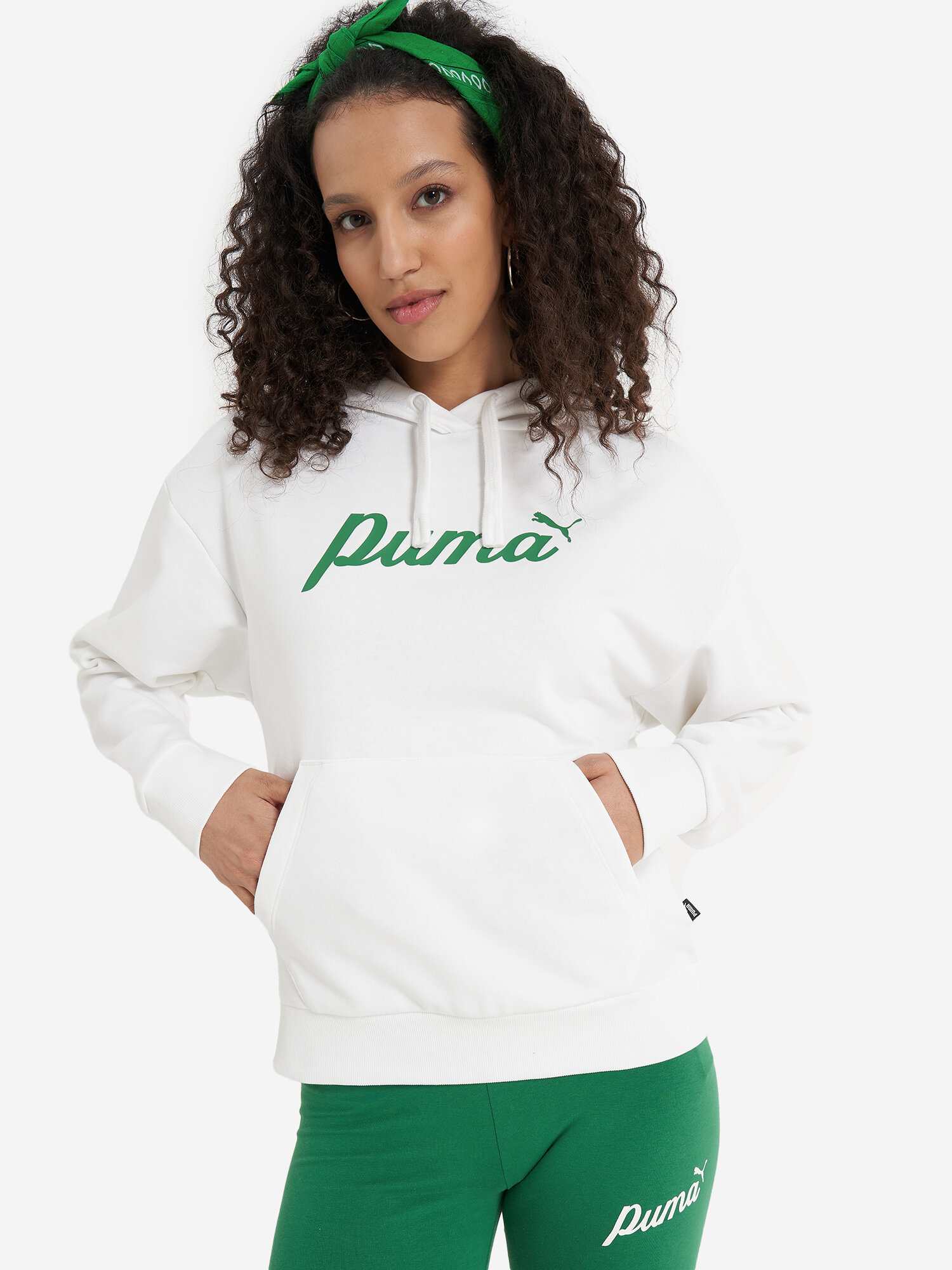 Худи спортивное PUMA, размер M, , белый — фото 1