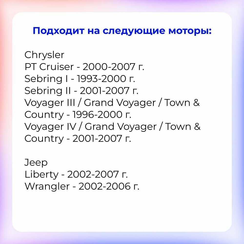 Верхняя крышка ремня ГРМ для автомобиля Chrysler PT Cruiser 2.4 EDZ (универсальная) — фото 1