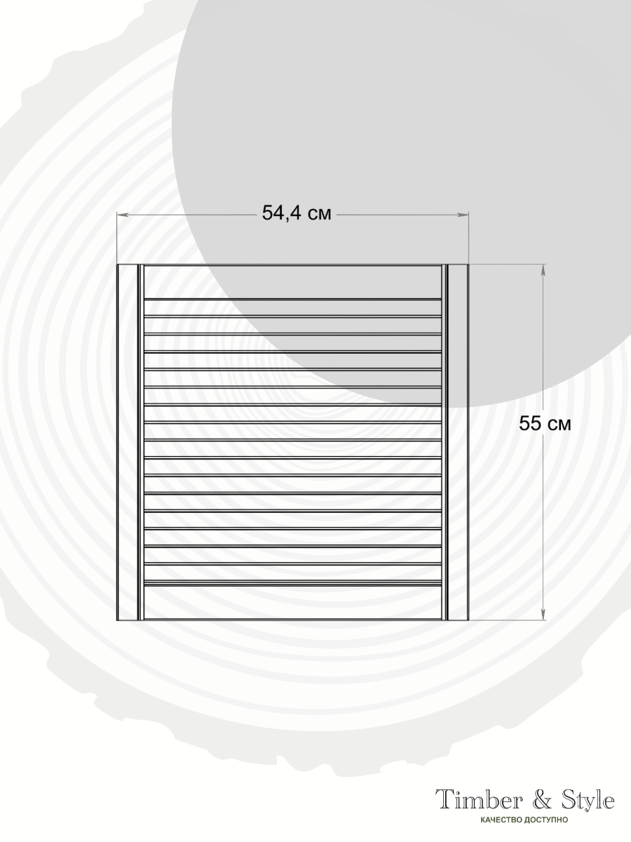 Дверца жалюзийная наборная сорт А 1205 х 594 мм Timber&Style - фото №4