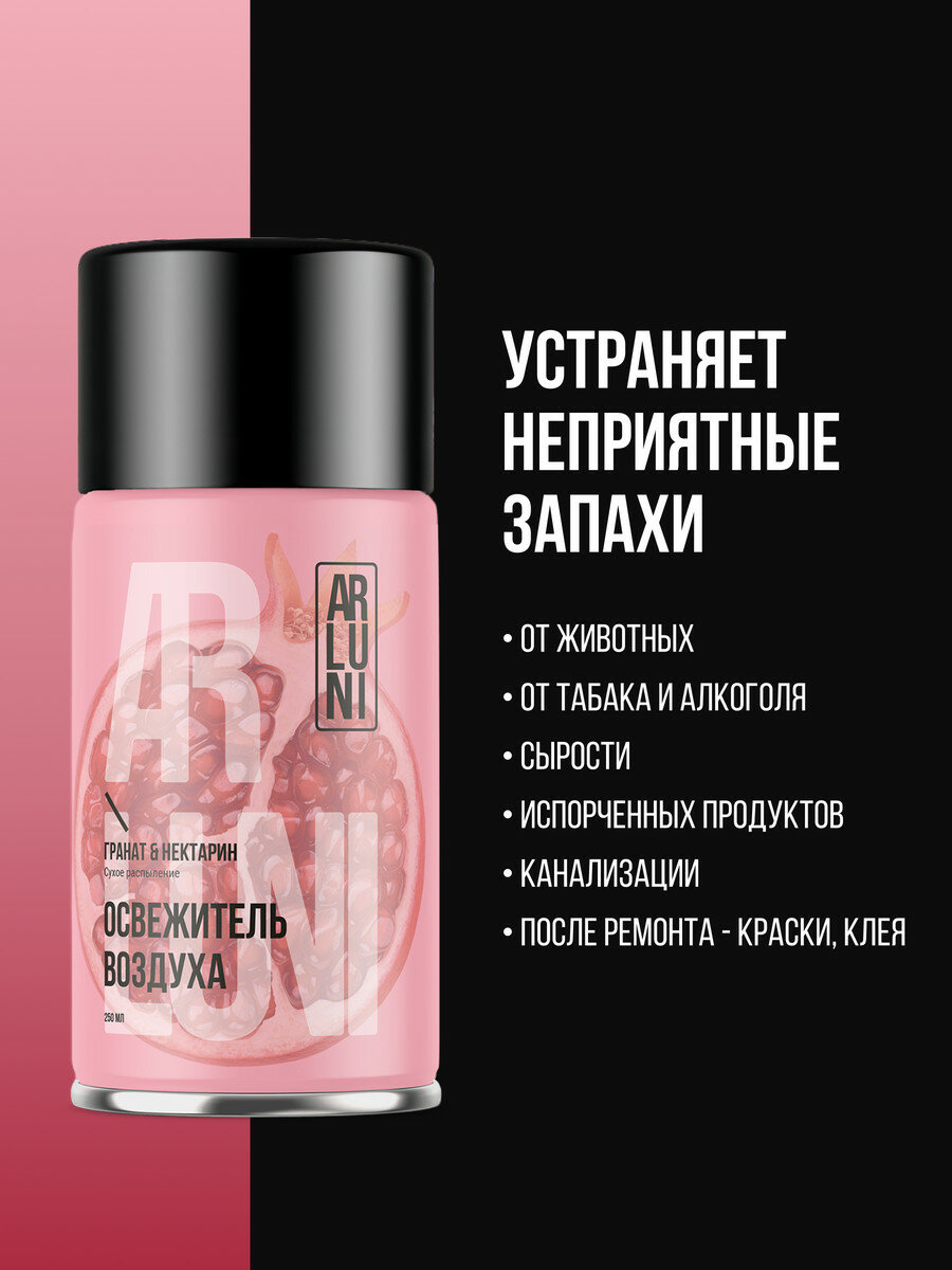 Изображение Arluni Освежитель воздуха гранат, нектарин, сменный аэрозольный баллон, 250 мл