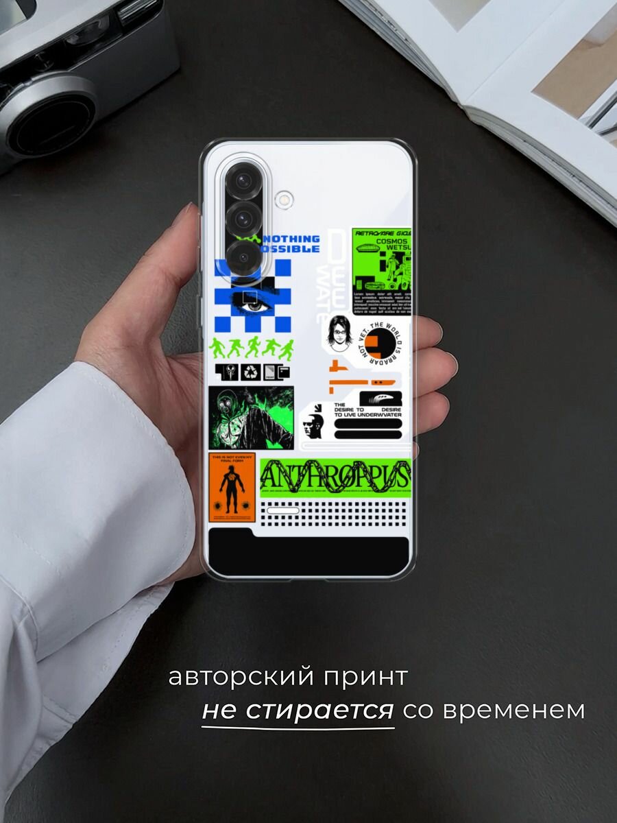 Чехол на Samsung Galaxy A36 5G / Самсунг A36 5G с принтом "Nothing impossible", прозрачный — фото 1