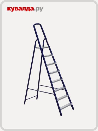 Изображение товара Стремянка стальная алюмет M 8408 8 ступеней профиль 40х20