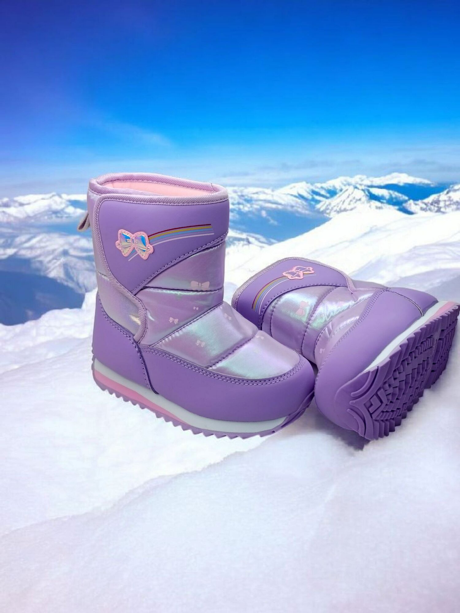 Дутики , размер 31, сиреневый — фото 1