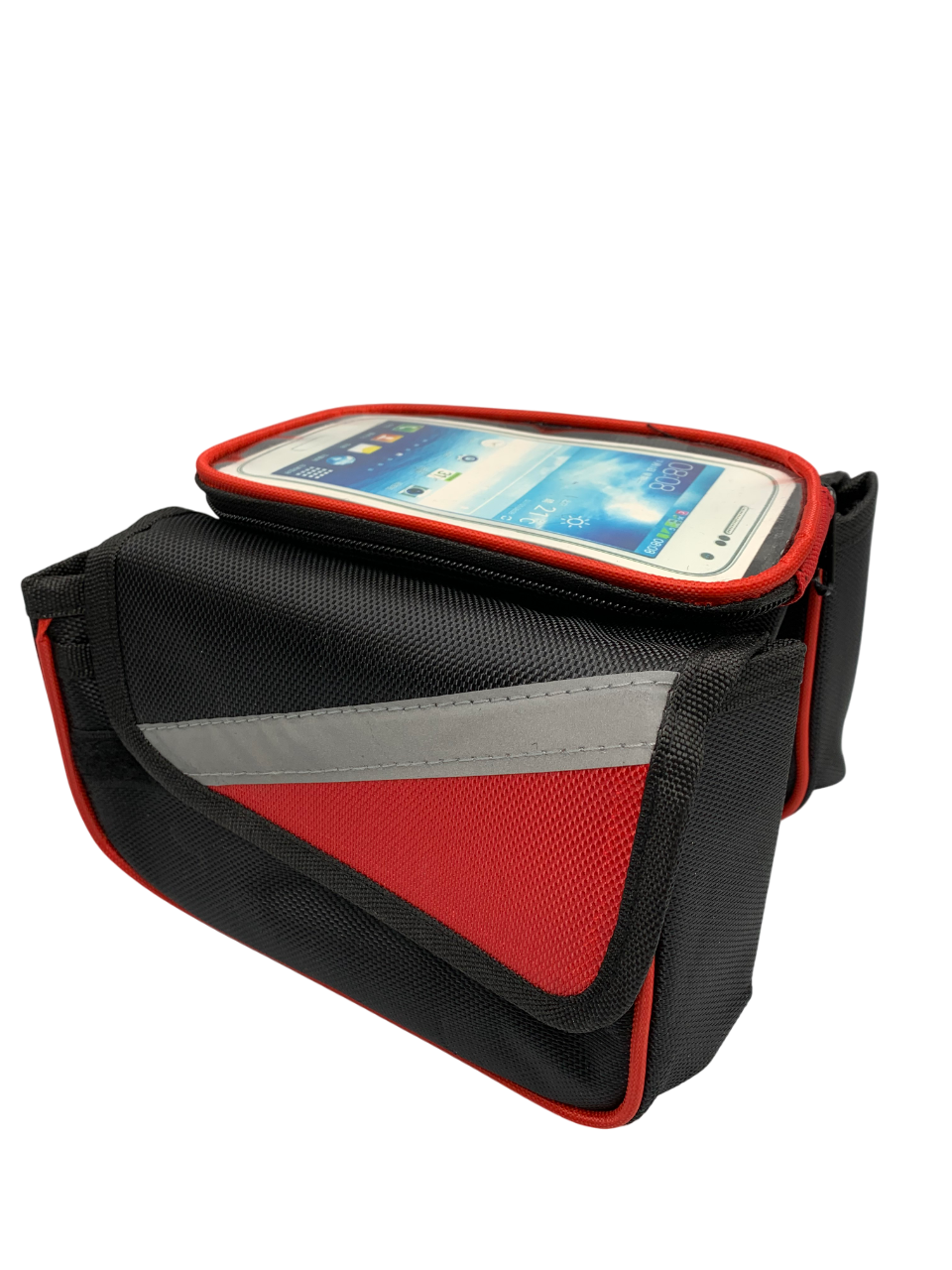 Велосумка, крепление на раму, водонепроницаемая, с чехлом для смартфона — фото 1