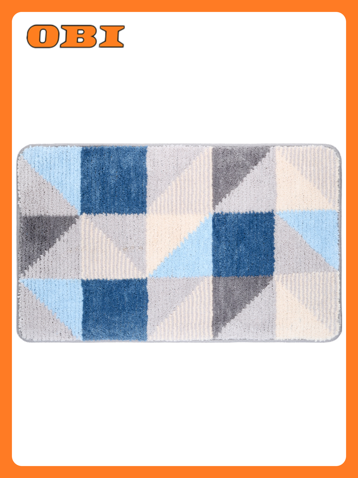 Коврик для ванной 1-ый серо-голубой visa 50х80 см