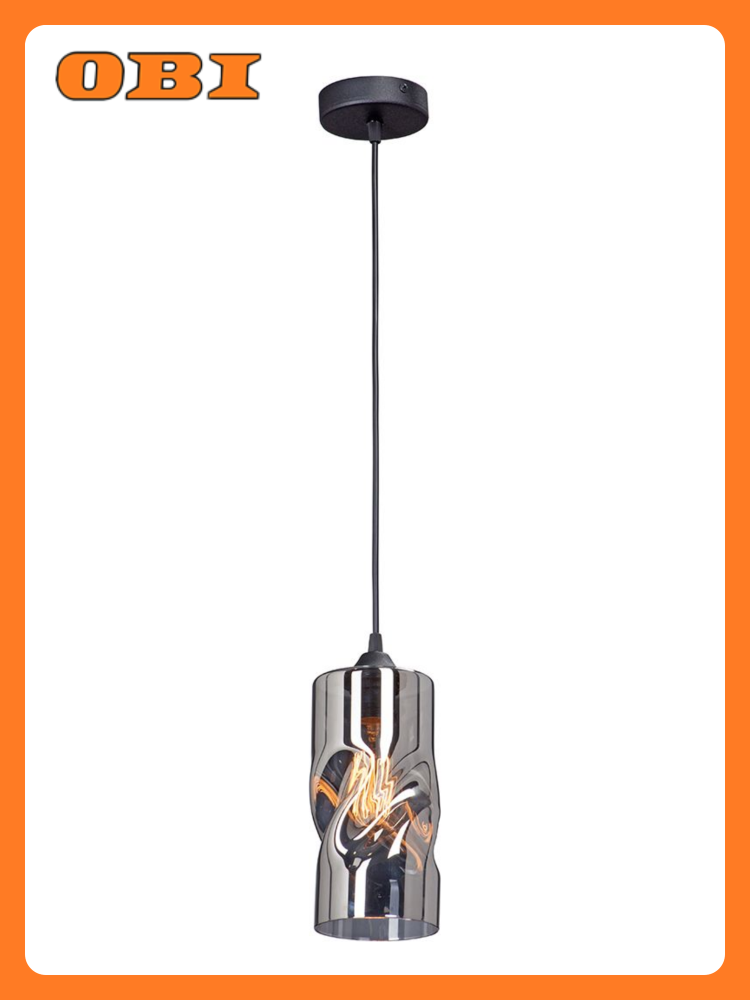 Подвес Vitaluce V4853-1/1S E27 40 Вт черный стекло металл