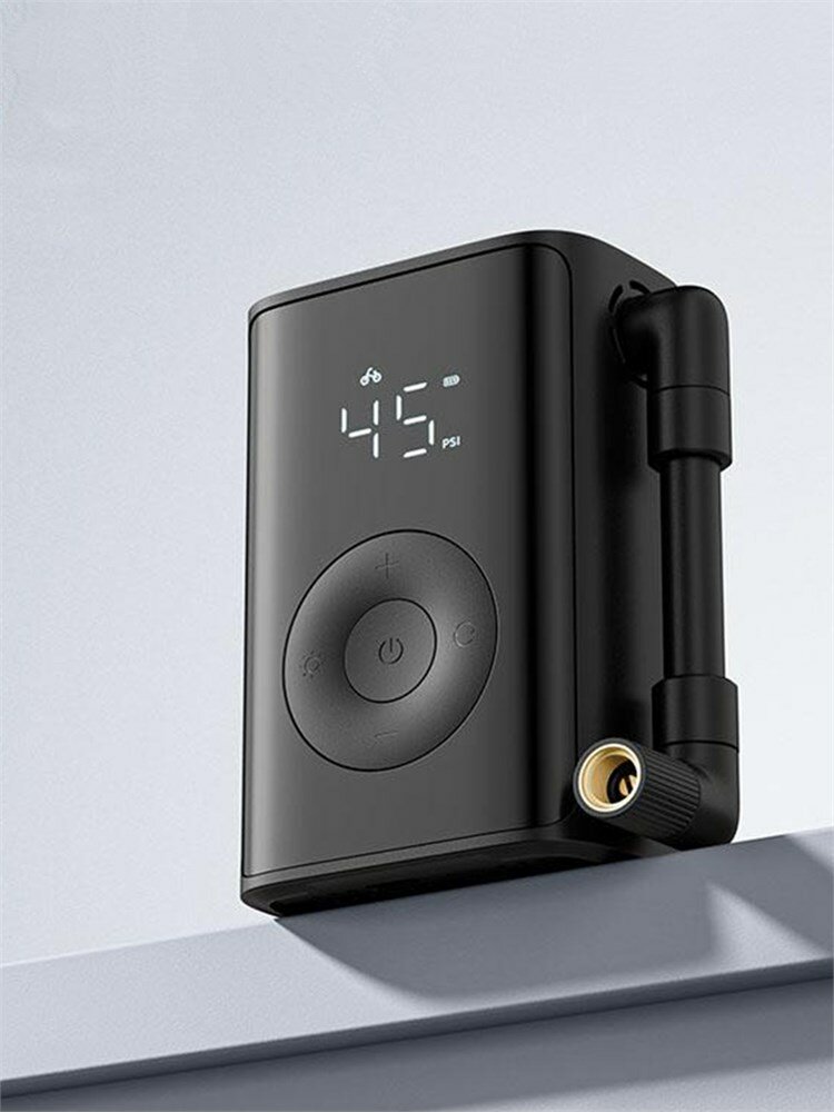 Картинки Xiaomi Умный электрический насос компрессор Xiaomi Mijia Portable Inflator Automatic Stop Lighting MJBXCQBQW BHR088PCN Черный