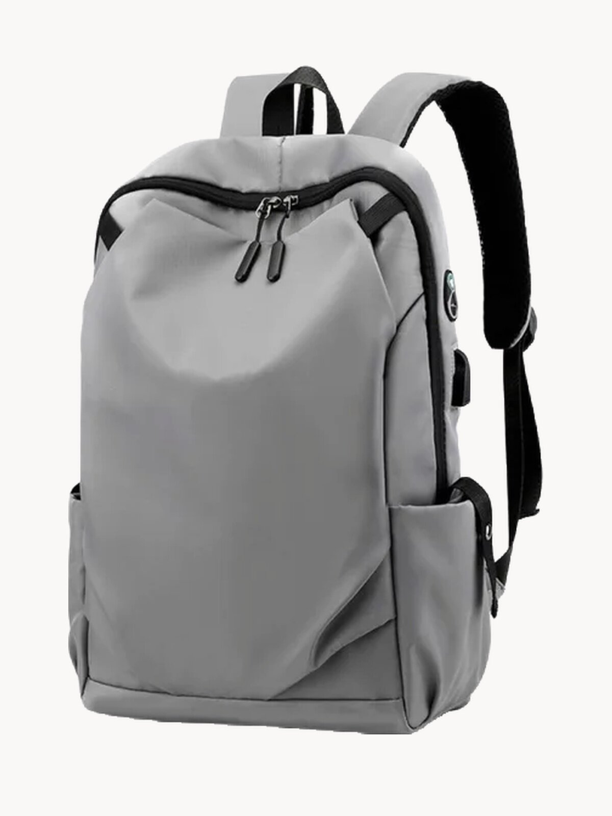 Рюкзак, непромокаемый, городской, спортивный, для ноутбука, USB-вход, серый