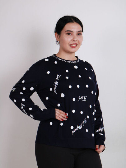 Свитер , размер OneSize, темно-синий — фото 1