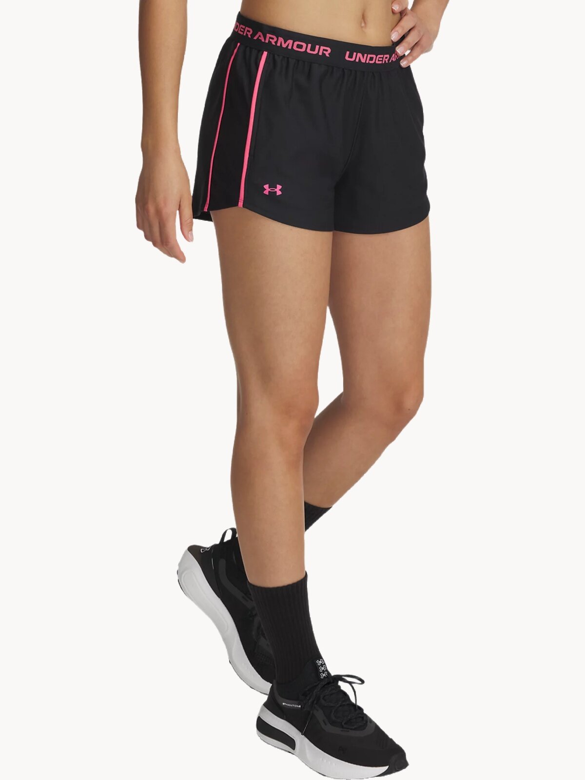 Шорты Under Armour Tech™, размер MD, черный/розовый