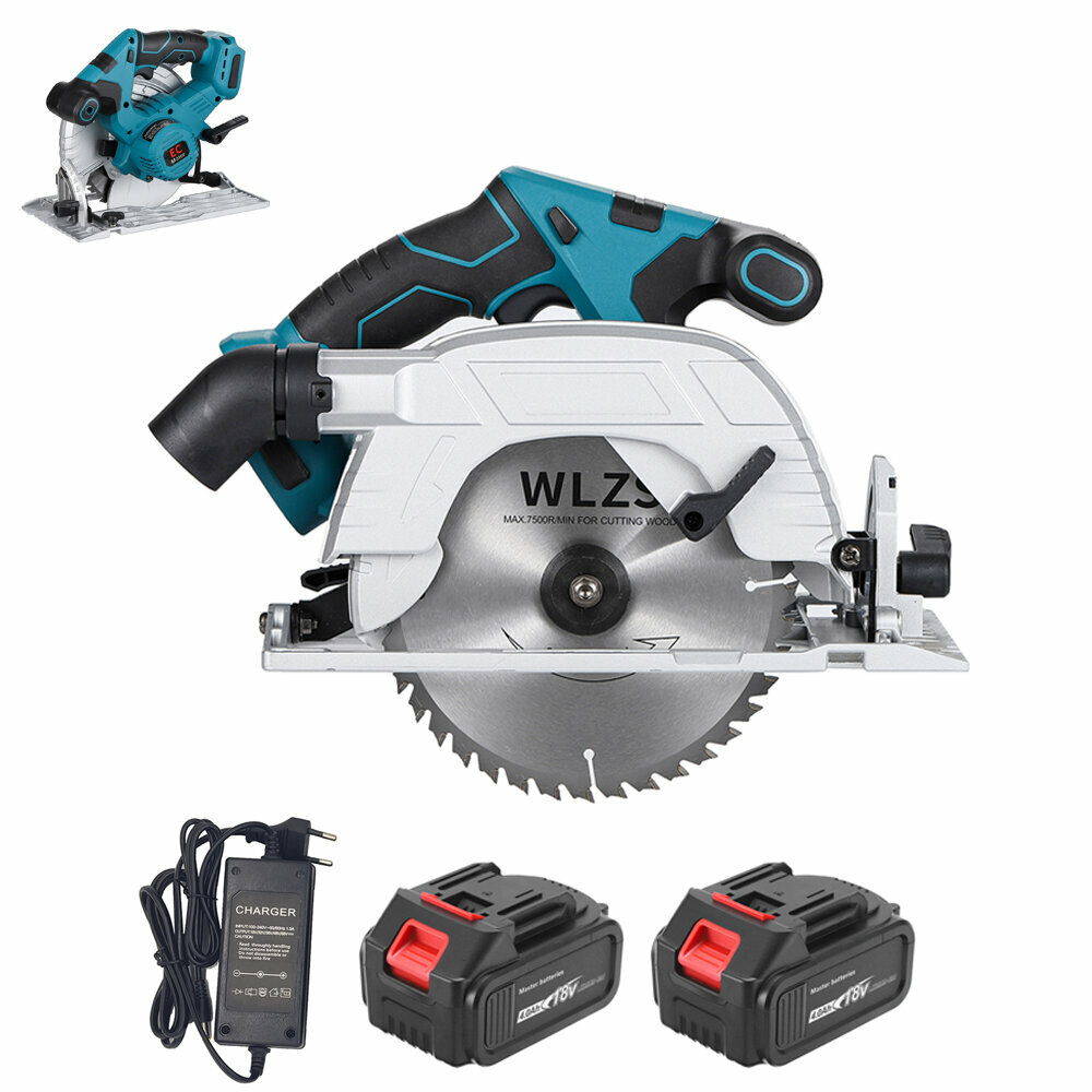 Бесщеточная Циркулярная пила Heimerdinger LB293 2 аккумулятора Li-Ion 18В 4Ач