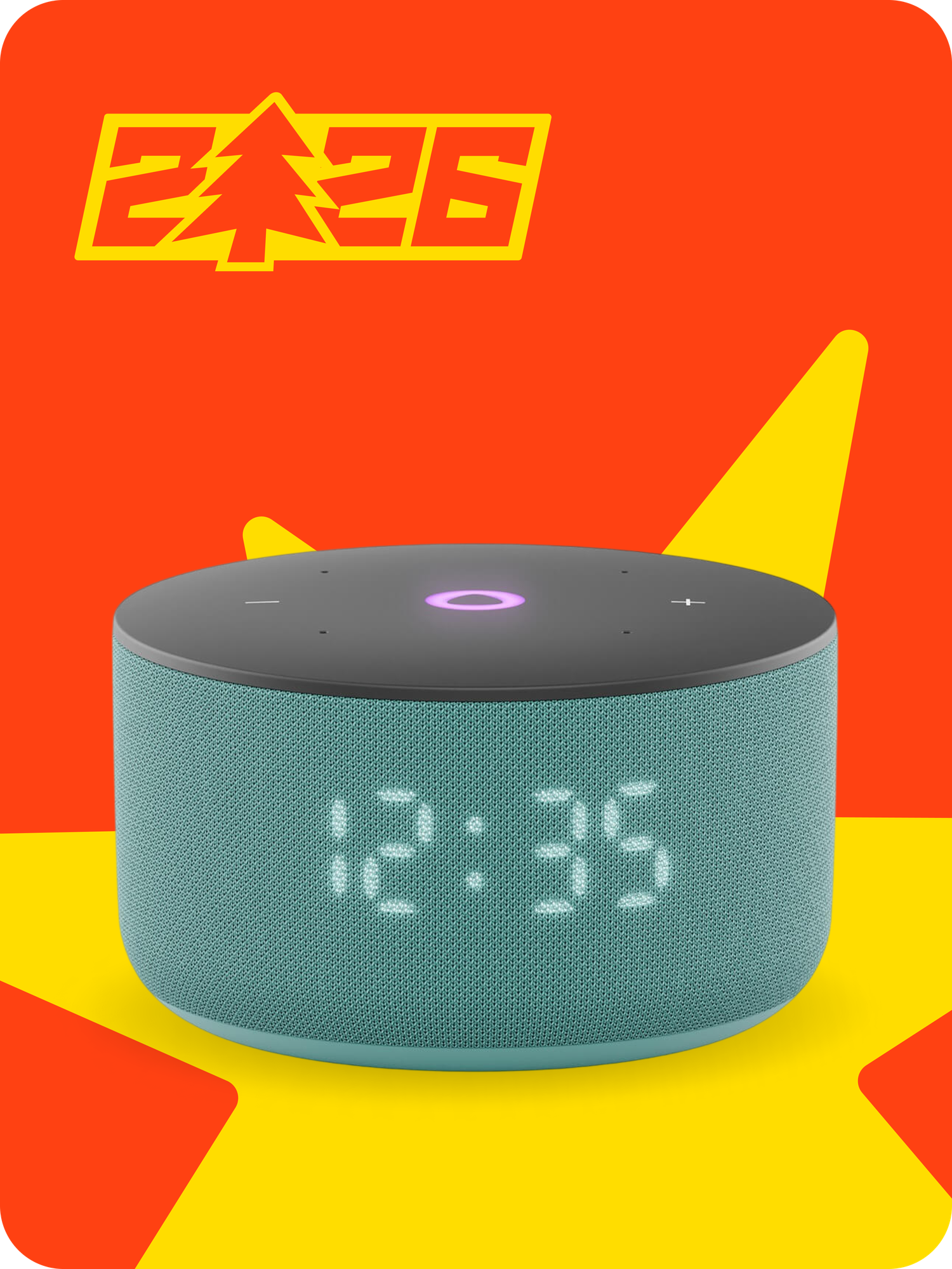 Умная колонка Яндекс Станция Мини 3 с часами, Алиса, ZigBee, Wi-Fi, Bluetooth