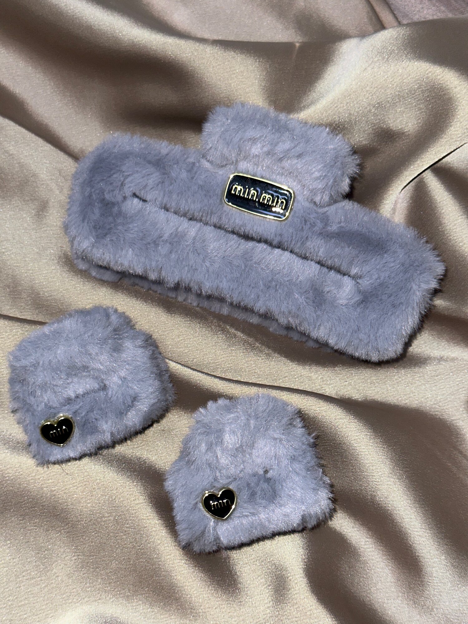 Набор необычных заколок для волос 3в1 , MIO MIO, цвет голубой , тренд зима 2025