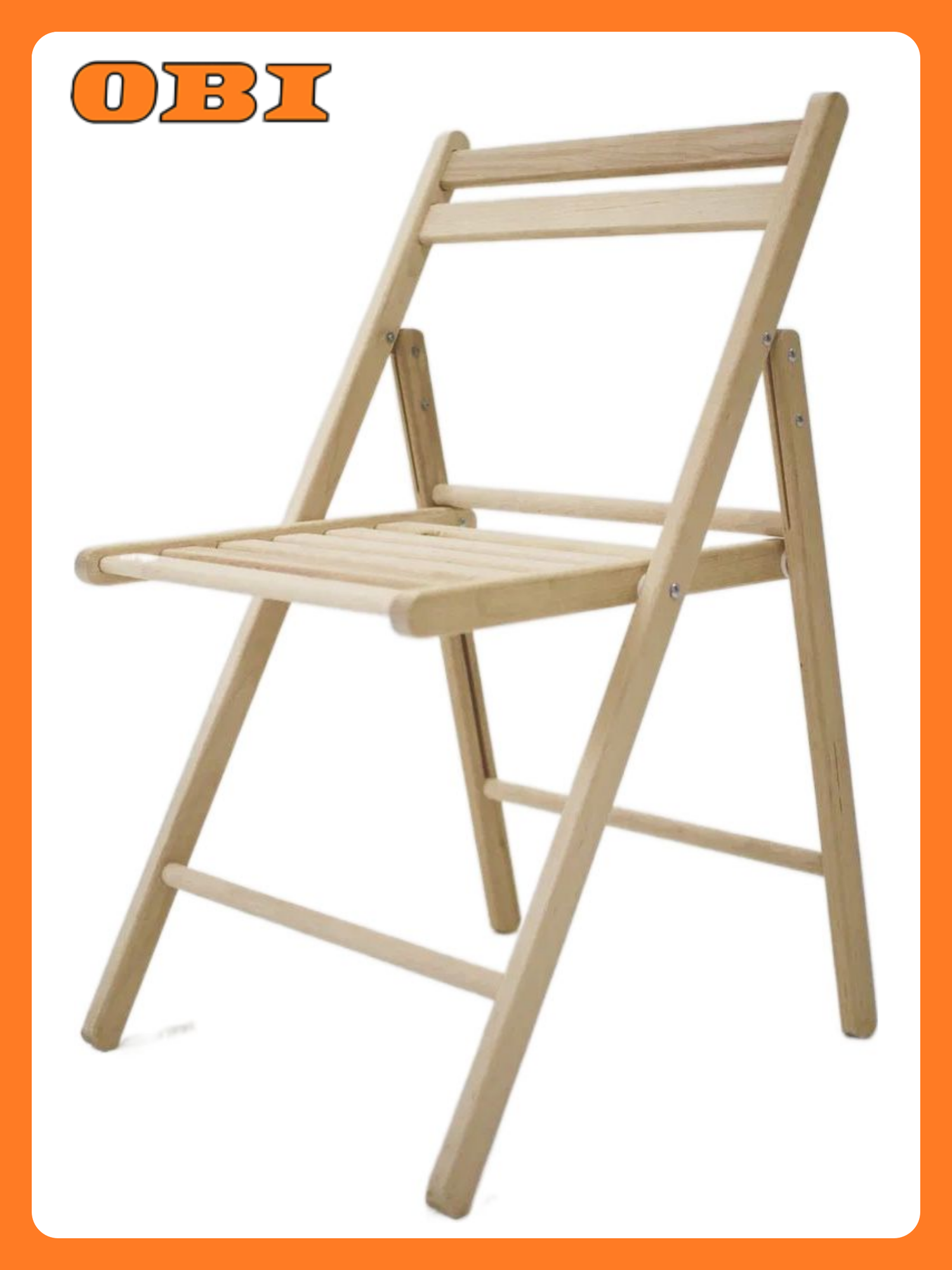 Стул складной деревянный береза для дома 87x44x8 см