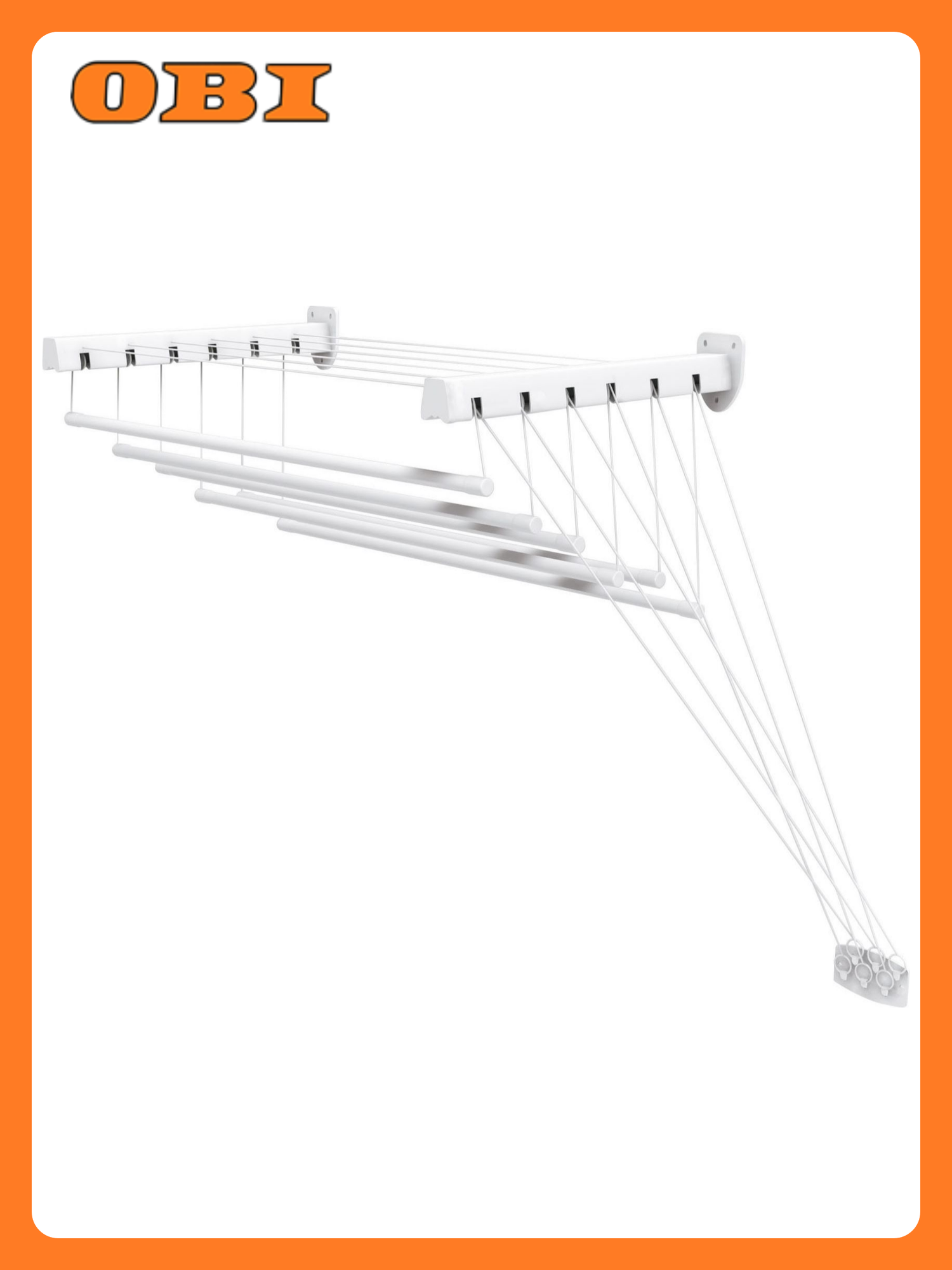 Настенно-потолочная сушилка для белья JOY Home сталь пластик 162 см x 10 см