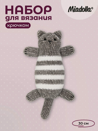 Изображение товара Набор для вязания крючком игрушки "Miadolla" AMG-0110 Пушистый котик