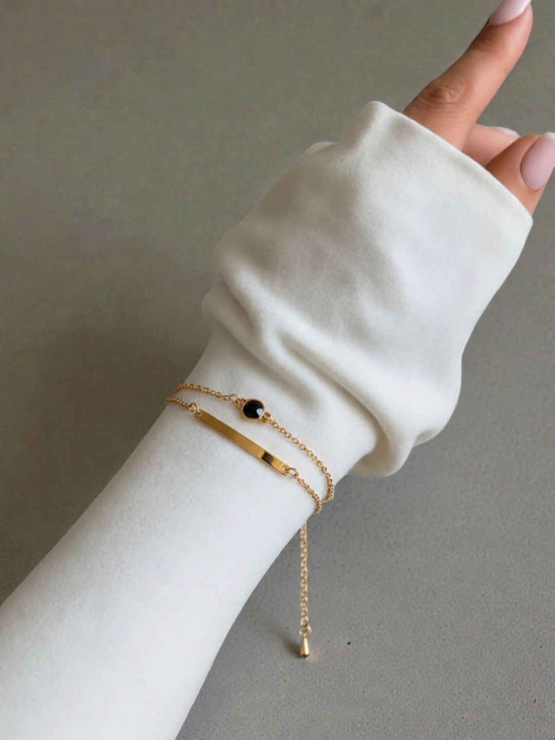 Браслет, размер 15 см, золотистый — фото 1