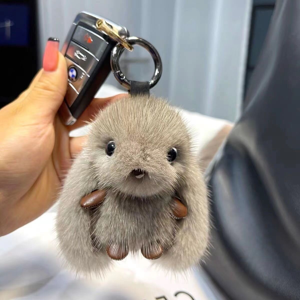 Мягкая игрушка-брелок "Зайчики", плюшевая, гипоаллергенный наполнитель, 1 шт, 9 см