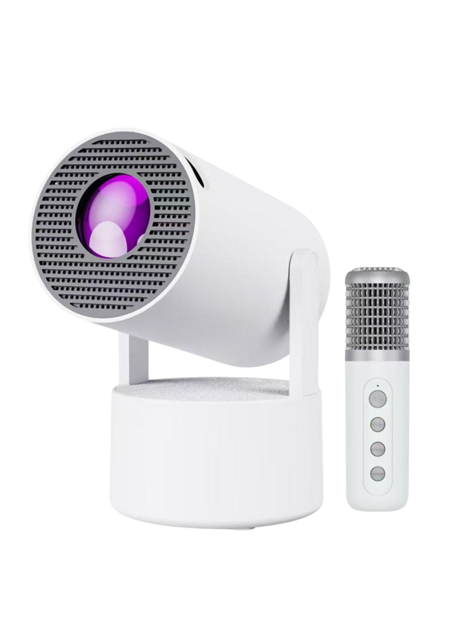 Караоке смарт-проектор HD Android Wi-Fi 6, Bluetooth, 2 микрофона — фото 1