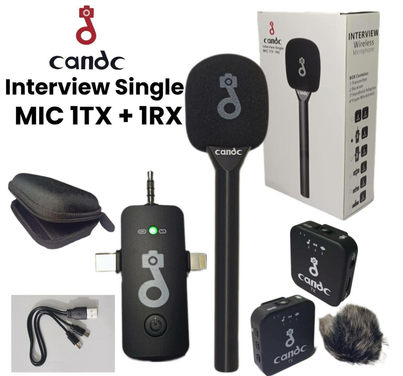 Микрофон Candc Interview Mic, для интервьюеров и создателей контента