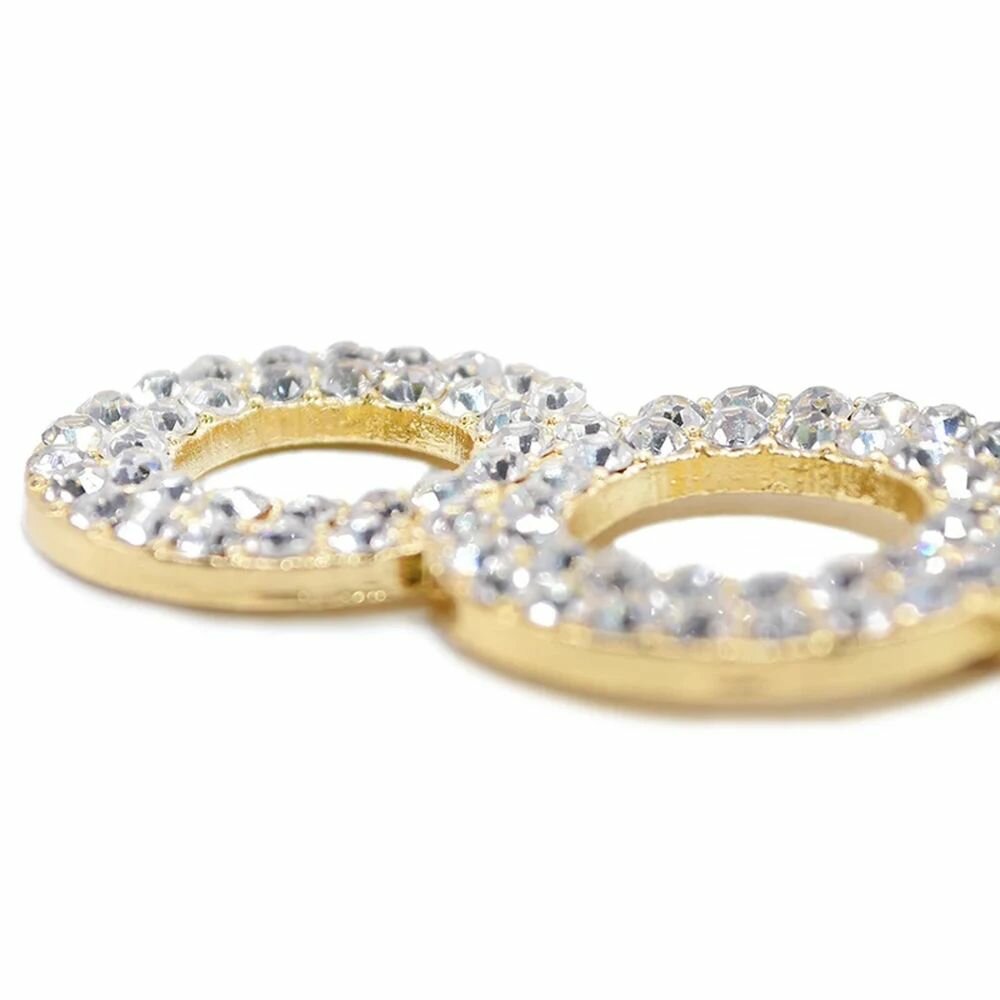 Топпер 7 металлический серебряный со стразами — фото 1