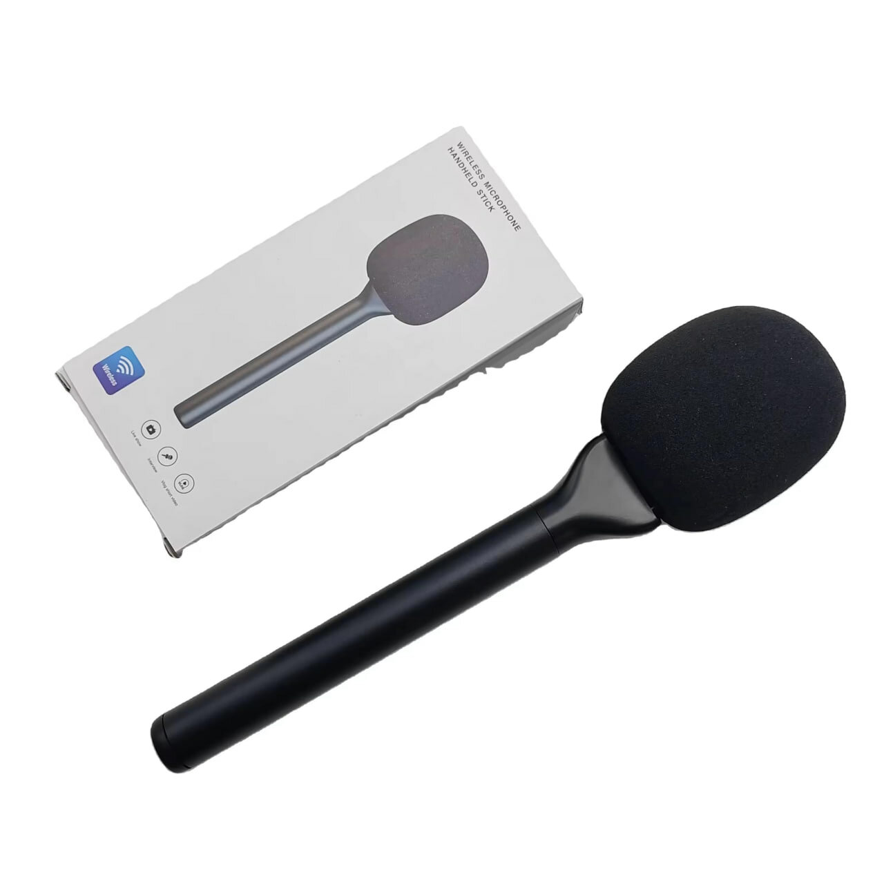 MICROPHONE HANDHELD Model: STICK BO 1 Black для интервью и убрать шум — фото 1