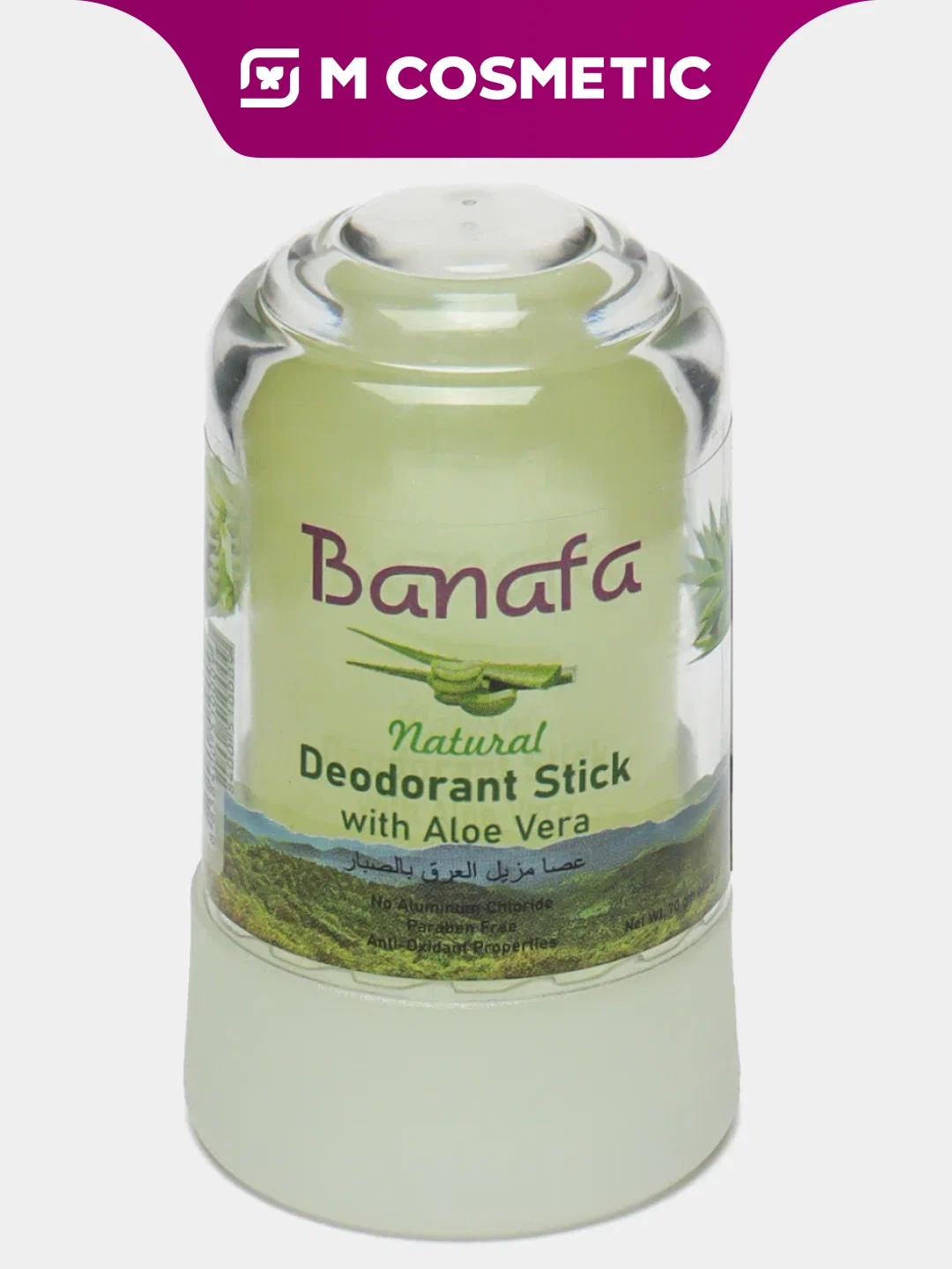 BANAFA Дезодорант стик из квасцов Алоэ 70г, натуральная защита и свежесть