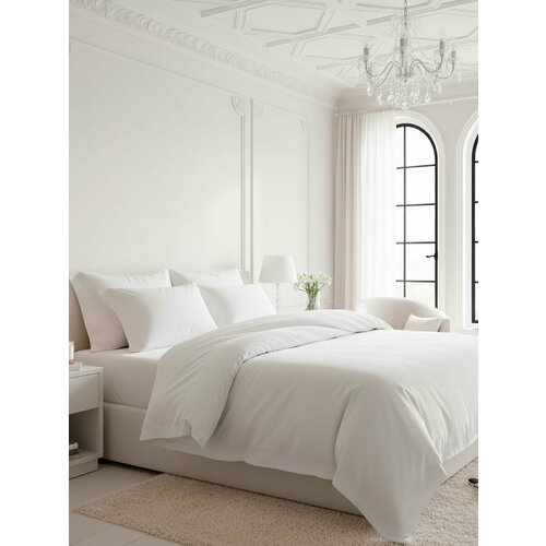 Комплект постельного белья семейный Mollen в пудровом сатин 400ТС 26821₽